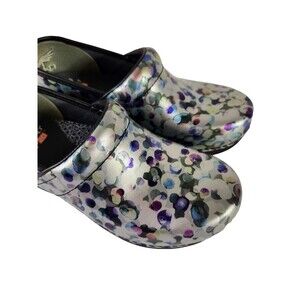 Dansko XP 2.0 Patent Leather Clog Womens EU38 US 7.5 8 Multi Dot Multicolor